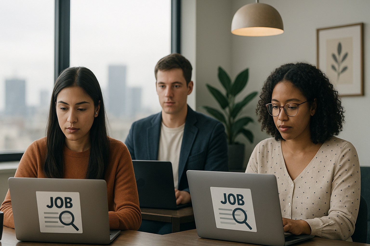 Employee retention crisis visualization showing 47% of workers actively job hunting